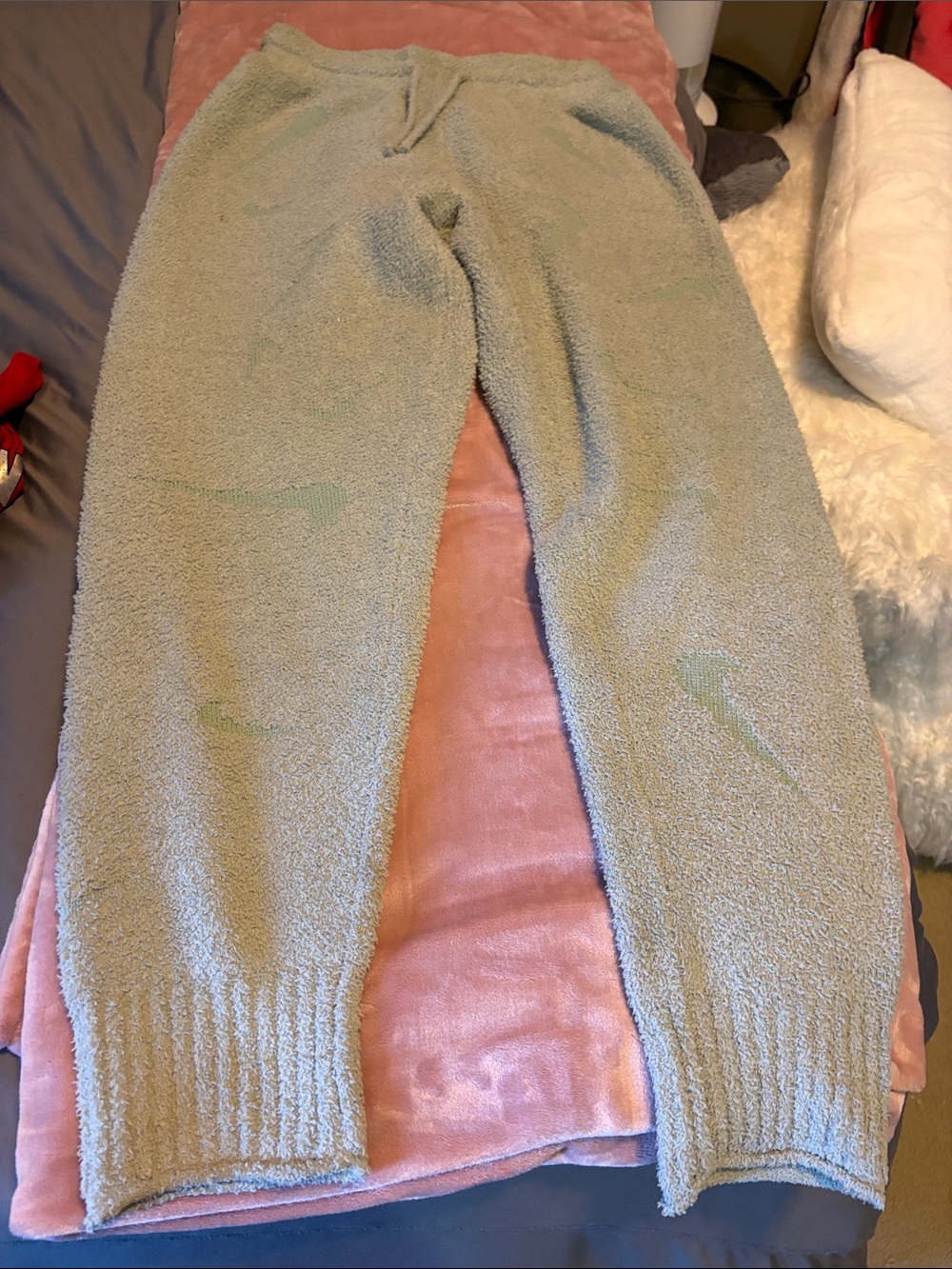Nike Sage Green Fuzzy Jogger Sweatpants